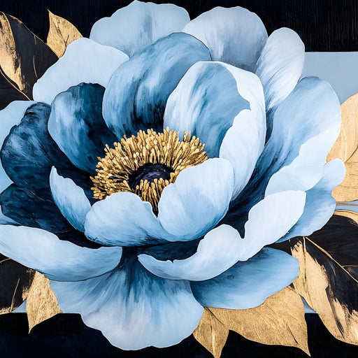 Golden Petal Harmony Blossom Canvas Print