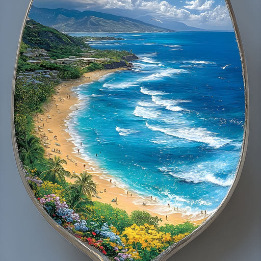 Coastal Paradise Reflected Spoon Canvas Print