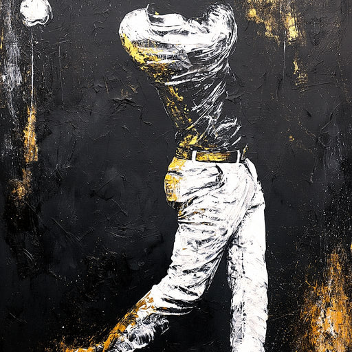 Golf Profile in Black Canvas Print