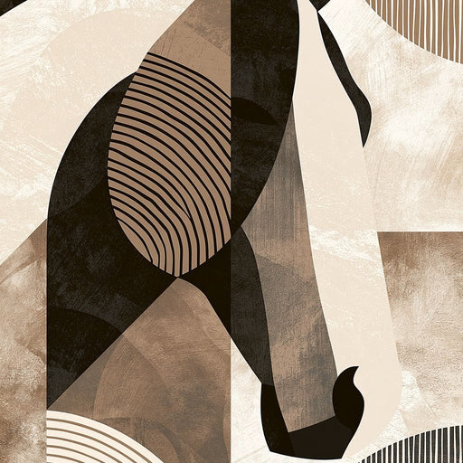Stallion Reflected Through Geometric Planes Canvas Print