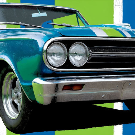 Vintage Racer Power Pop Vibe - Rider Art Canvas Print