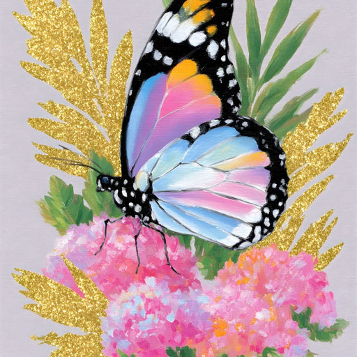 Radiant Butterfly among Blossoms Canvas Print