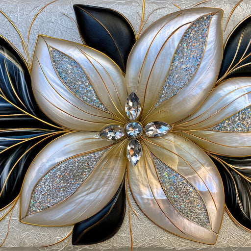 Pearl Petal Diadem - TooplesArt Canvas Print