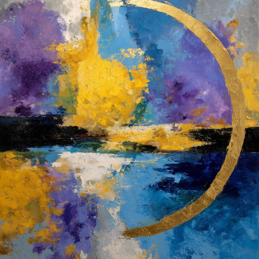 Golden Crescent Over Blue Sky Canvas Print