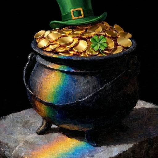 Leprechaun Gold Pot Luck Canvas Print