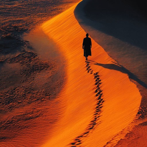 Solitude On Burning Sands Canvas Print