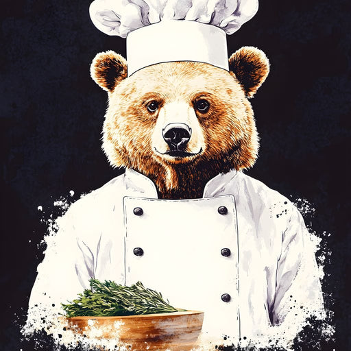 Chef Bear Culinary Delight Canvas Print