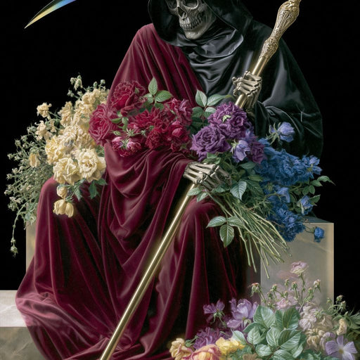 Death Rests With Fallen Petals Canvas Print