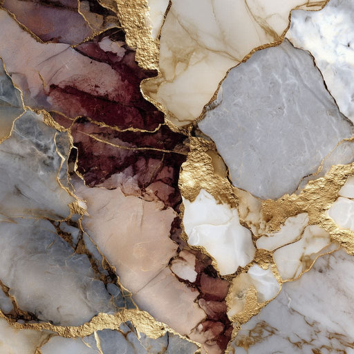 Gilded Marble Rift Elegy Canvas Print
