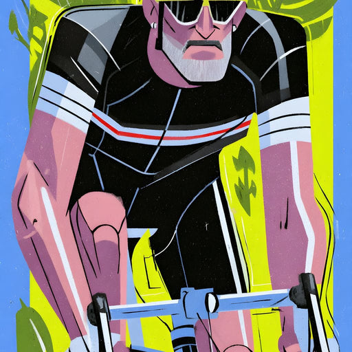 Pedal Power Retro Cyclist Canvas Print