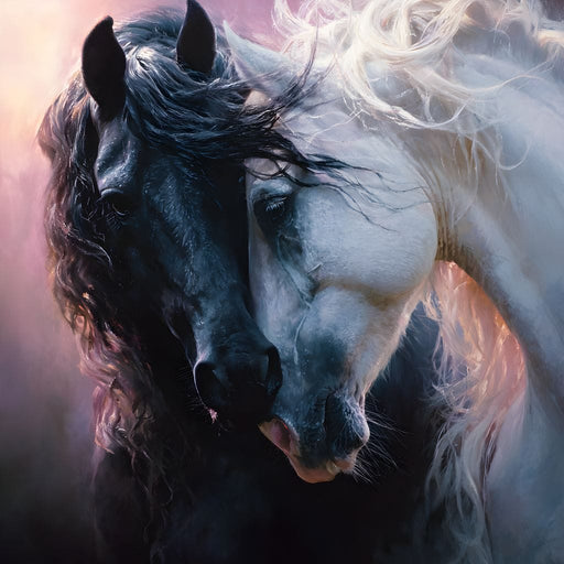 Shadowlight Twin Horses Canvas Print