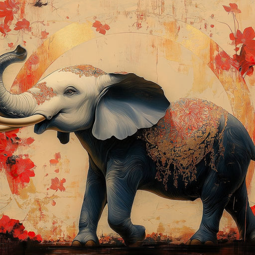 Elephant Radiant Elegance Canvas Print