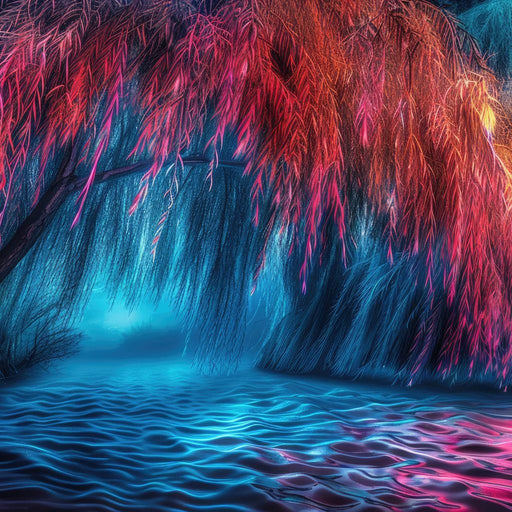 Neon Cascade - TooplesArt Canvas Print