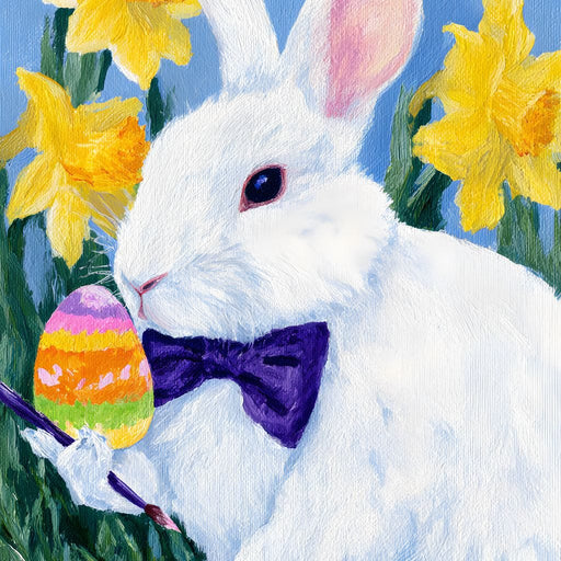 Easter Bunny Egg Painter Canvas Print