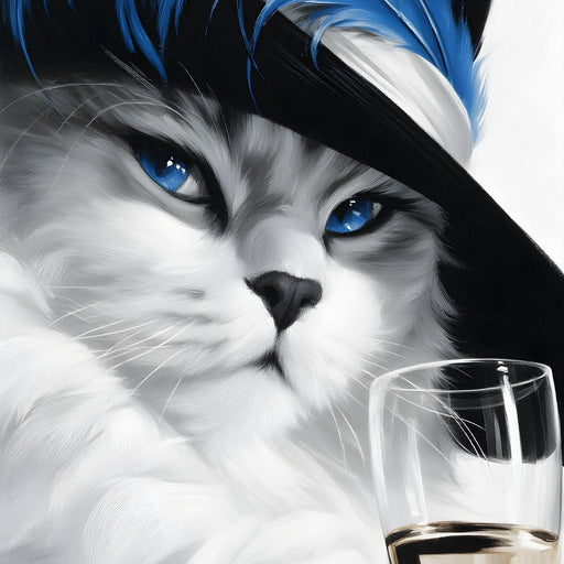 Glamour Feline Elegance Canvas Print