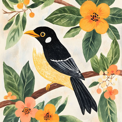 Birdsong Among Blossoms Canvas Print