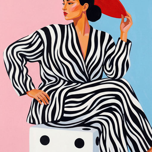 The Dice and the Diva - TooplesArt Canvas Print