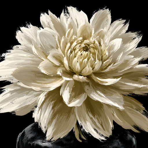 Pale Petals Held Against The Void Canvas Print