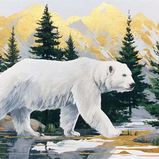 Majestic Polar Bear Wilderness Stroll Canvas Print