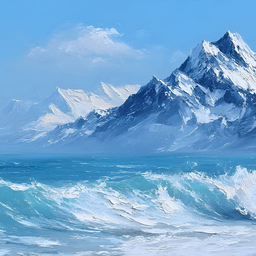 Glacial Peaks Ocean Crescendo Canvas Print