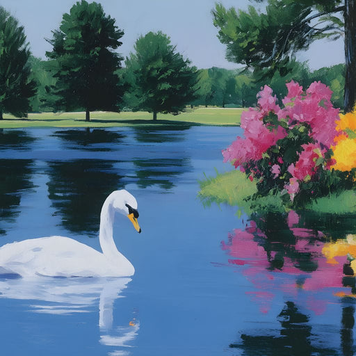 Swan Lake Reflections Canvas Print