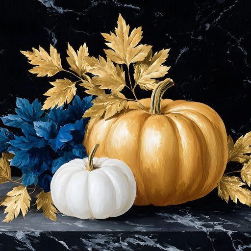 Golden Harvest Marble Elegance Canvas Print