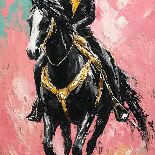 Galloping Western Stallion Energy Canvas Print