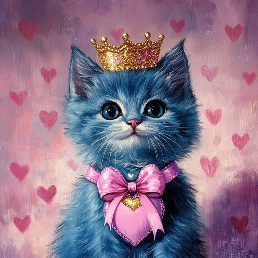 Royal Feline Heart Charmer Canvas Print