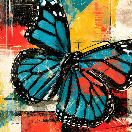 Fragmented Flight Of The Radiant Monarch Canvas Print