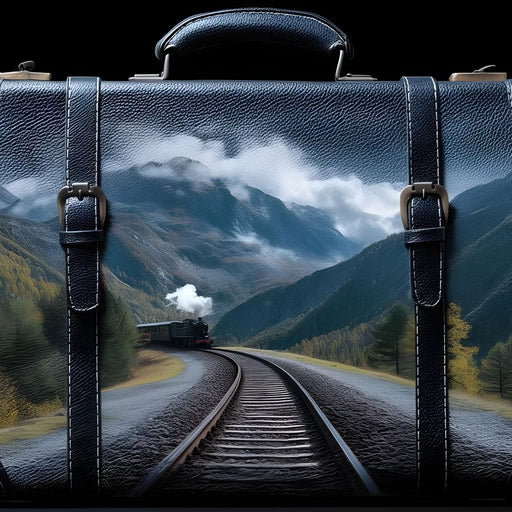 Mountain Rail Journey Escape Canvas Print