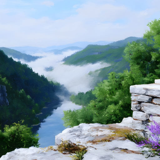 Enchanted Valleys Timeless Ruins Canvas Print