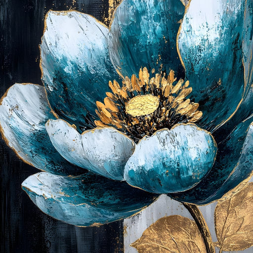 Radiant Petals Golden Harmony Canvas Print