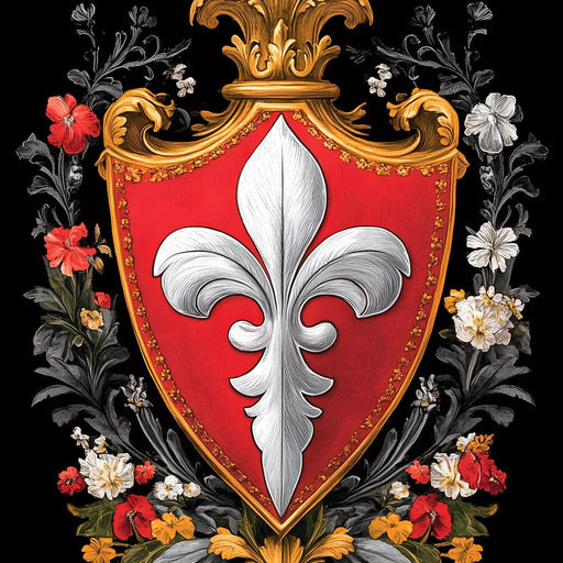 Regal Fleur De Lys Heraldry Canvas Print