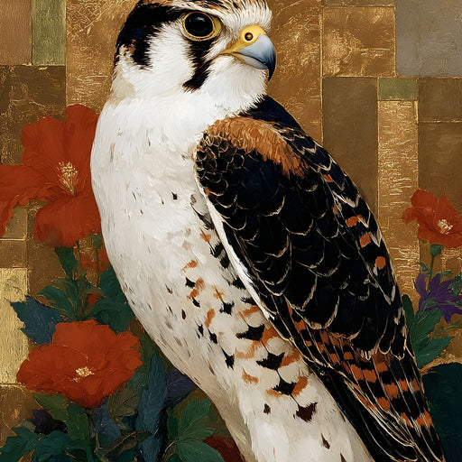 Golden Peregrine Elegance Canvas Print