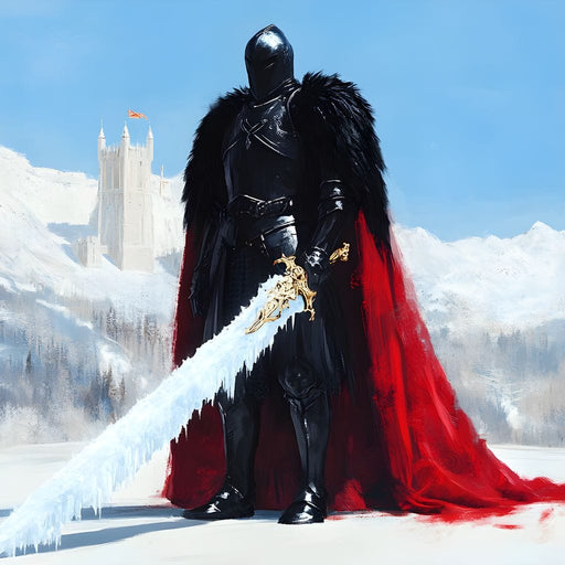 Guardian of Frostbound Realms Canvas Print