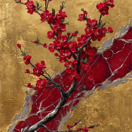 Golden Blossom Ascension Canvas Print