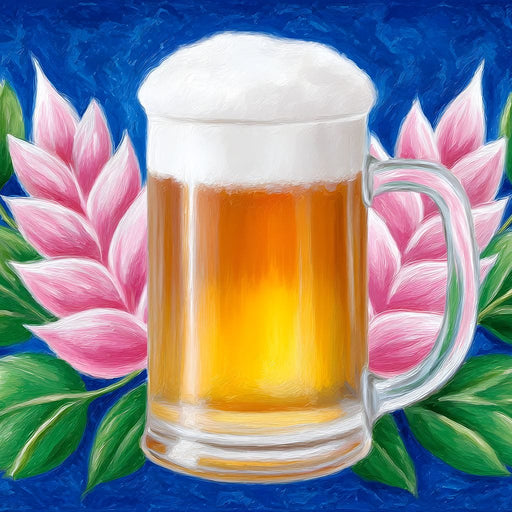 Floral Refreshment Beer Fusion Canvas Print