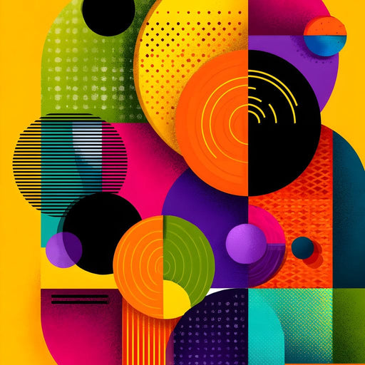 Vivid Geo Orbit Kaleidoscope Canvas Print