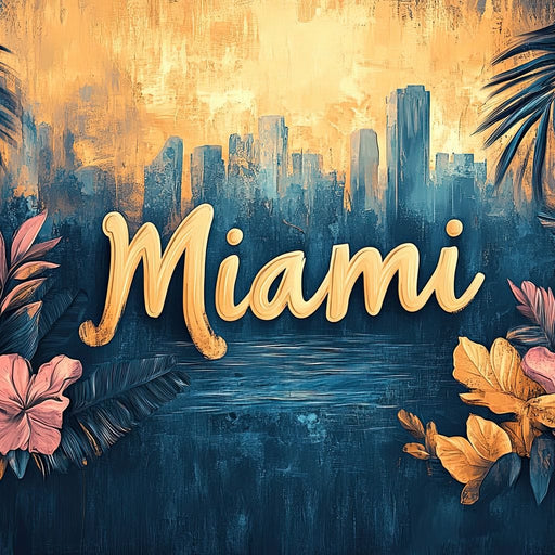 Tropical Oasis Miami Dreams Canvas Print