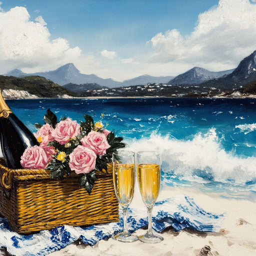 Champagne Dream by the Sea Canvas Print