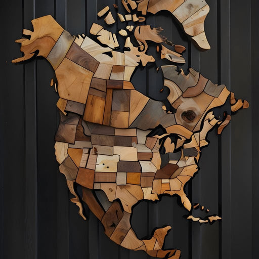 North America & Canada Wooden Art - Johanjjf Canvas Print