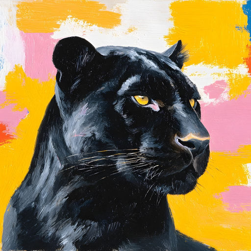 Golden Eyed Black Panther Canvas Print