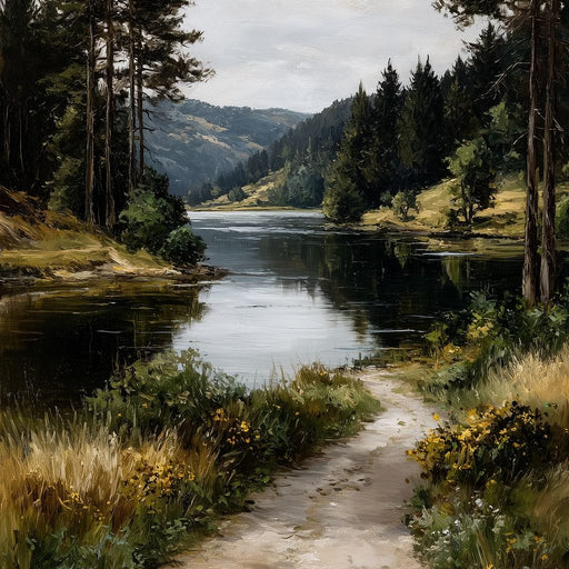 Pine Valley River Pathway Canvas Print
