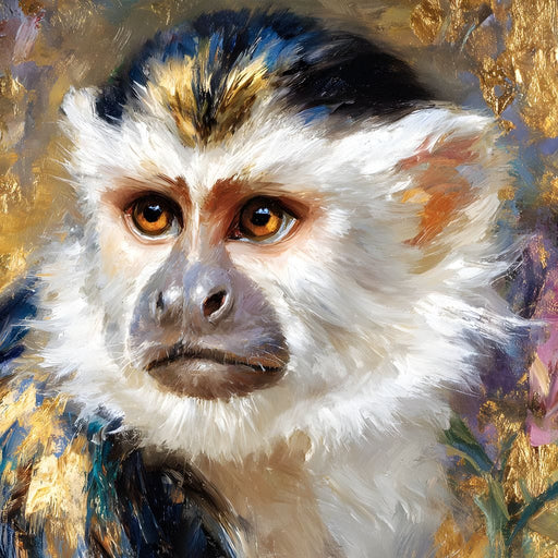 Golden Gilded Monkey Muse Canvas Print