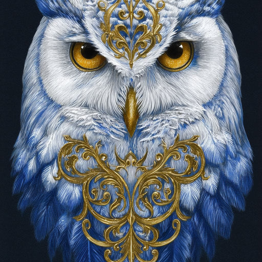 Gilded Owl Night Guardian Canvas Print
