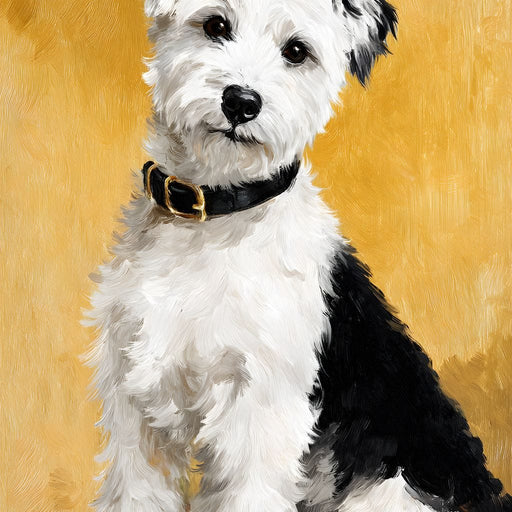 Furry Companion Golden Glow Canvas Print