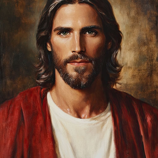 Divine Reflection of Grace Jesus Portrait Canvas Print