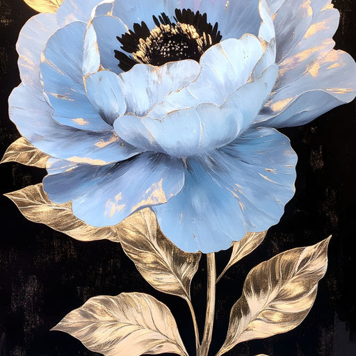 Golden Petal Elegance Bloom Canvas Print