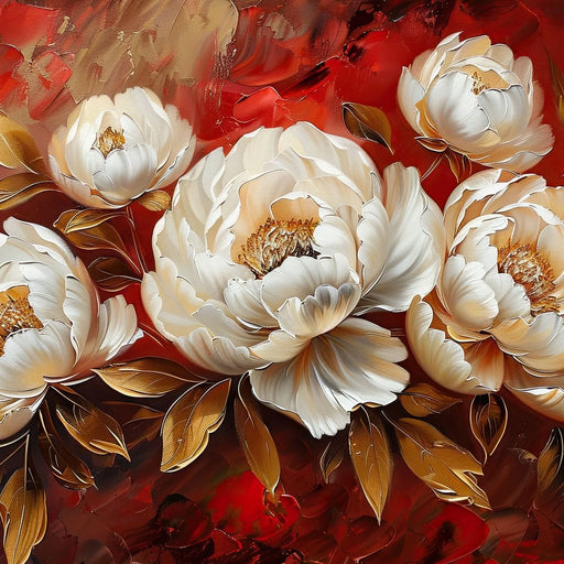 Golden Petals on Fiery Bloom Canvas Print