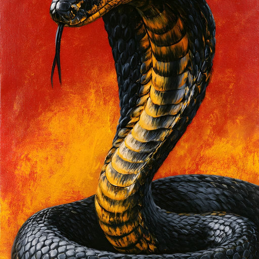 Airbrush Cobra Retro Style Canvas Print